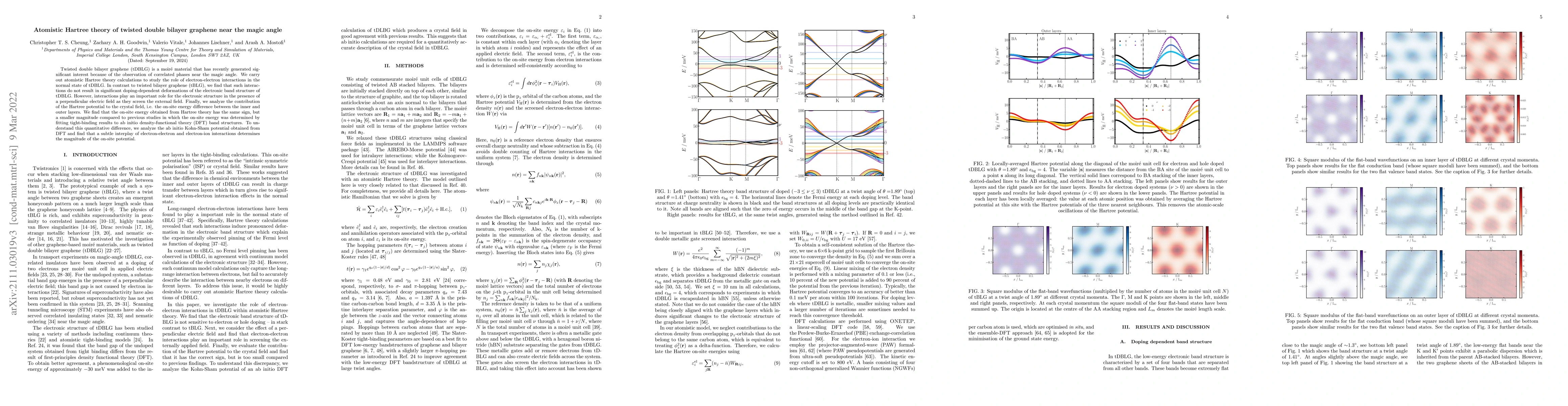 Thumbnail for Atomistic hartree theory and crystal field of twisted double bilayer
  graphene near the magic angle