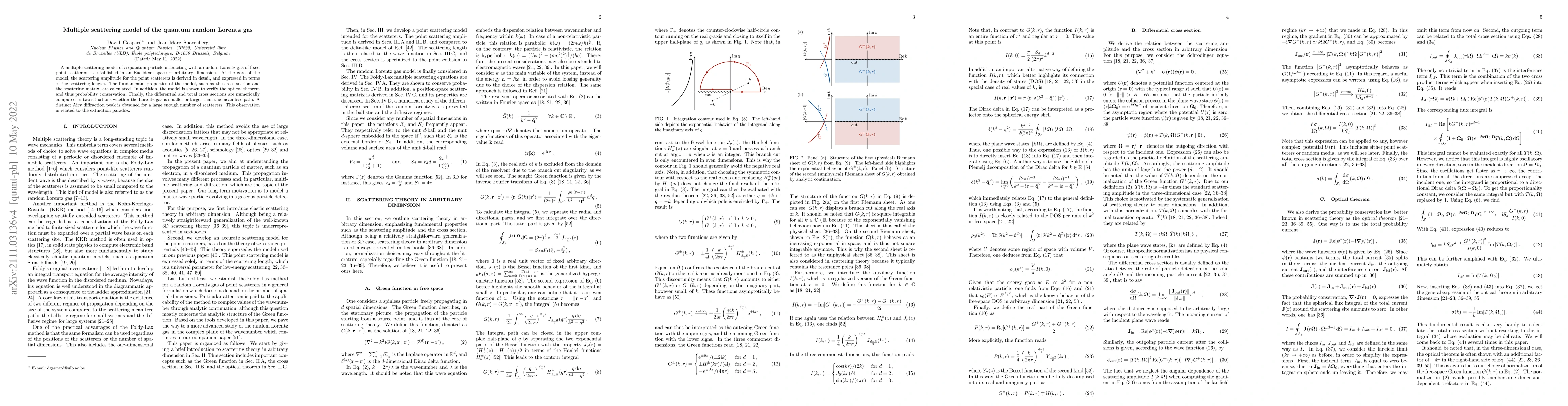 Thumbnail for Multiple scattering model of the quantum random Lorentz gas