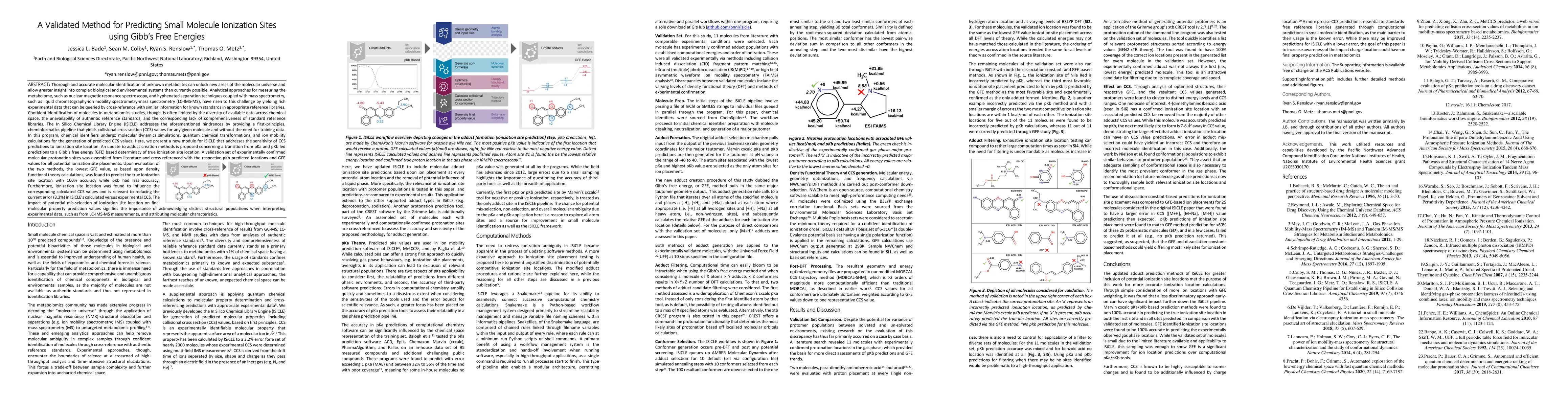 Thumbnail for A Validated Method for Predicting Small Molecule Ionization Sites using
  Gibb's Free Energies