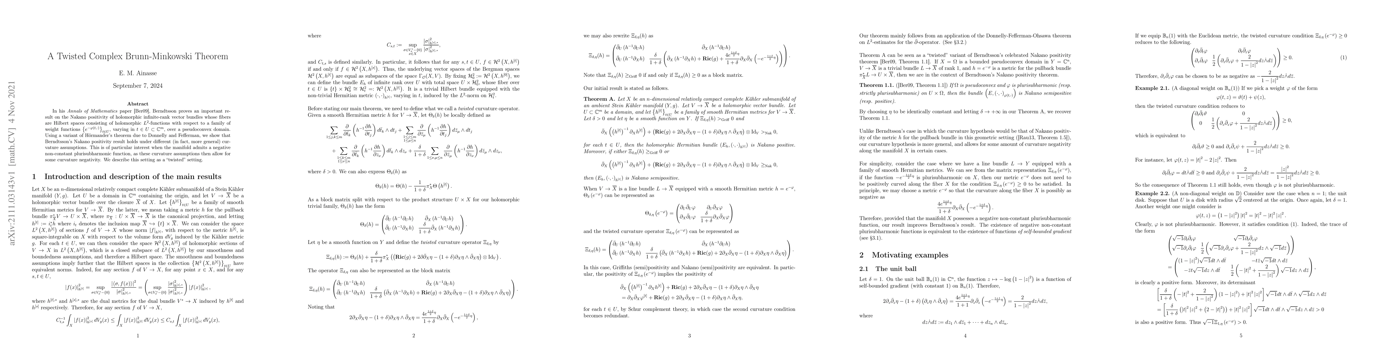 Thumbnail for A Twisted Complex Brunn-Minkowski Theorem