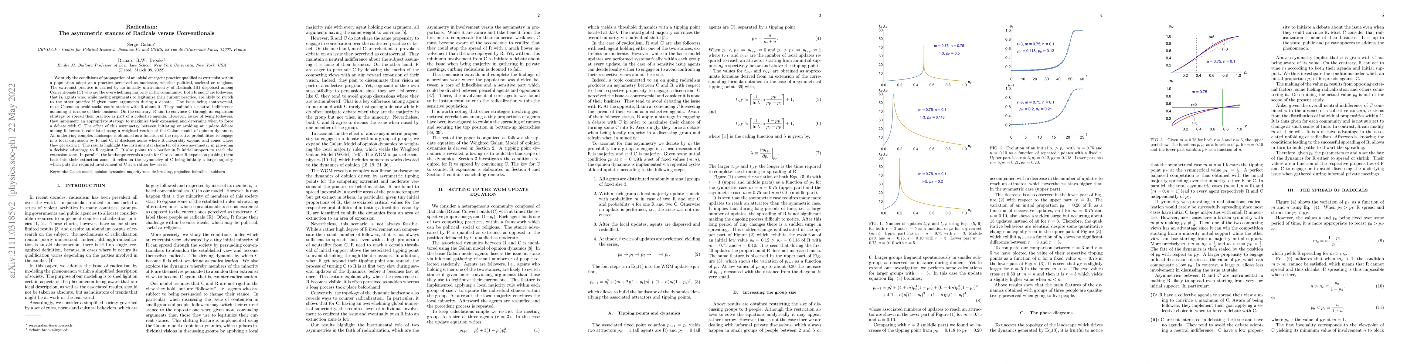 Thumbnail for Radicalism: The asymmetric stance of Radicals versus Conventionals