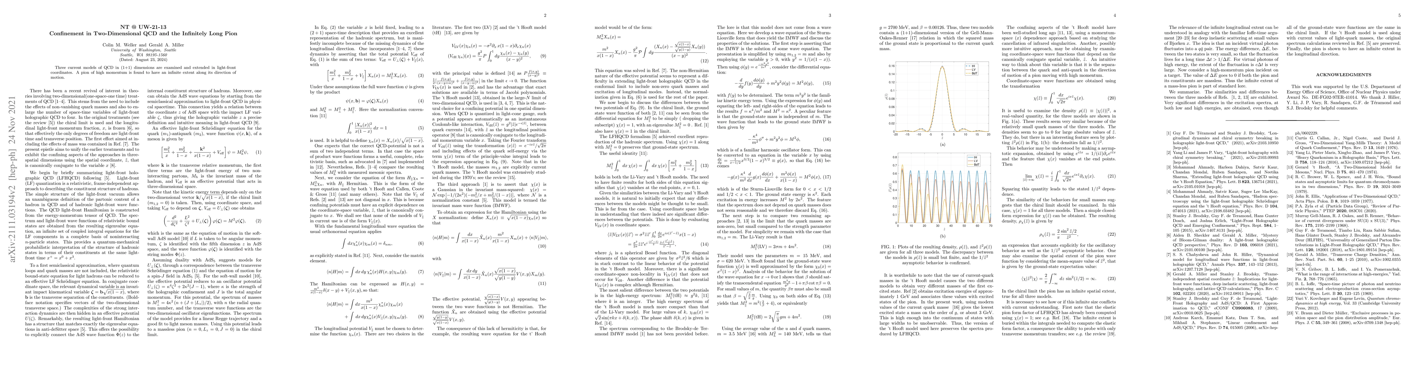 Thumbnail for Confinement in Two-Dimensional QCD and the Infinitely Long Pion