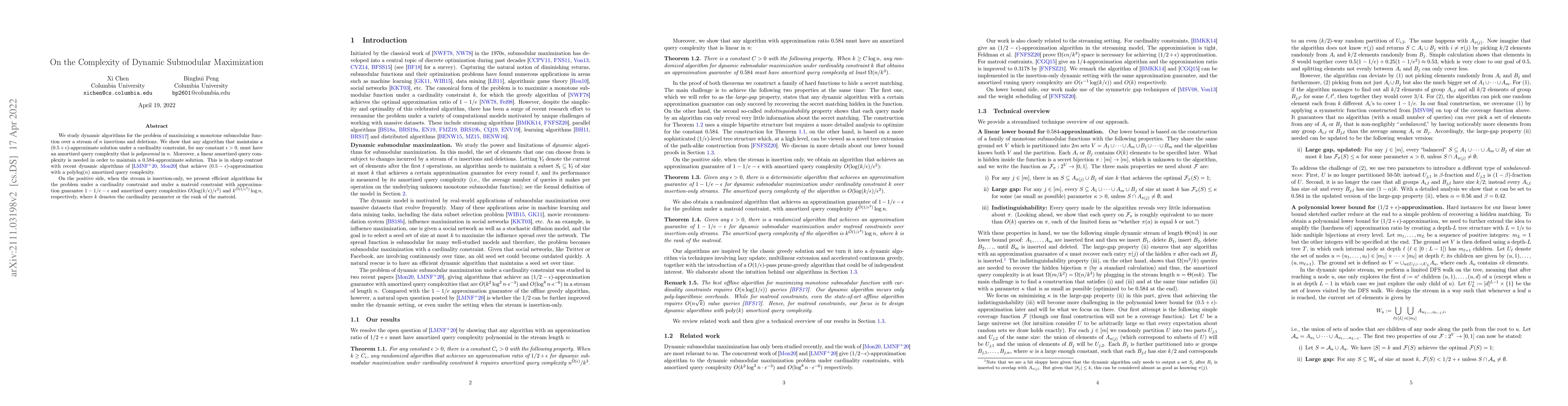 Thumbnail for On the Complexity of Dynamic Submodular Maximization