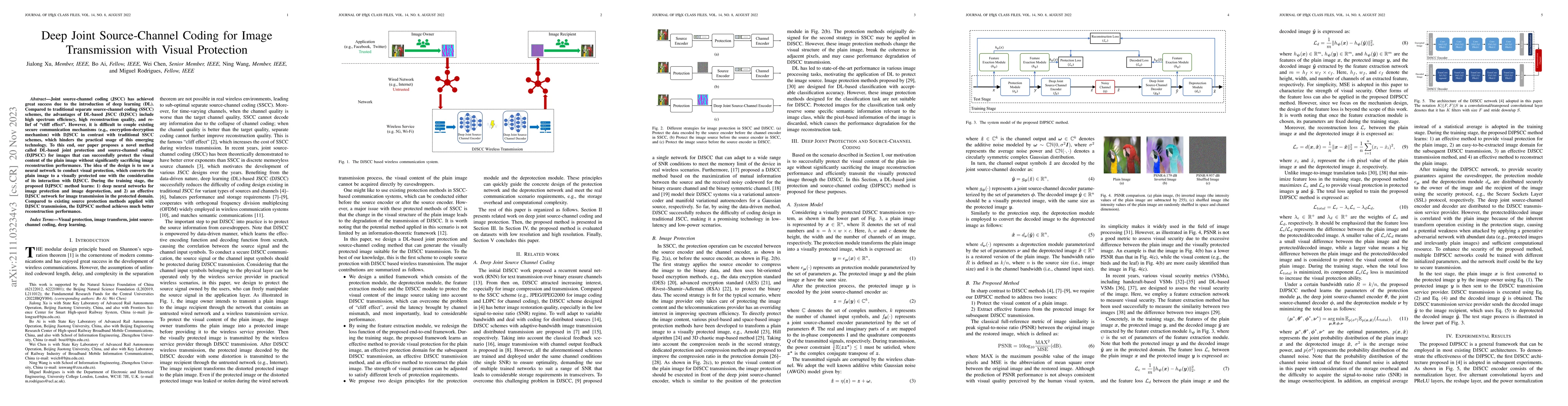Thumbnail for Deep Joint Source-Channel Coding for Image Transmission with Visual
  Protection
