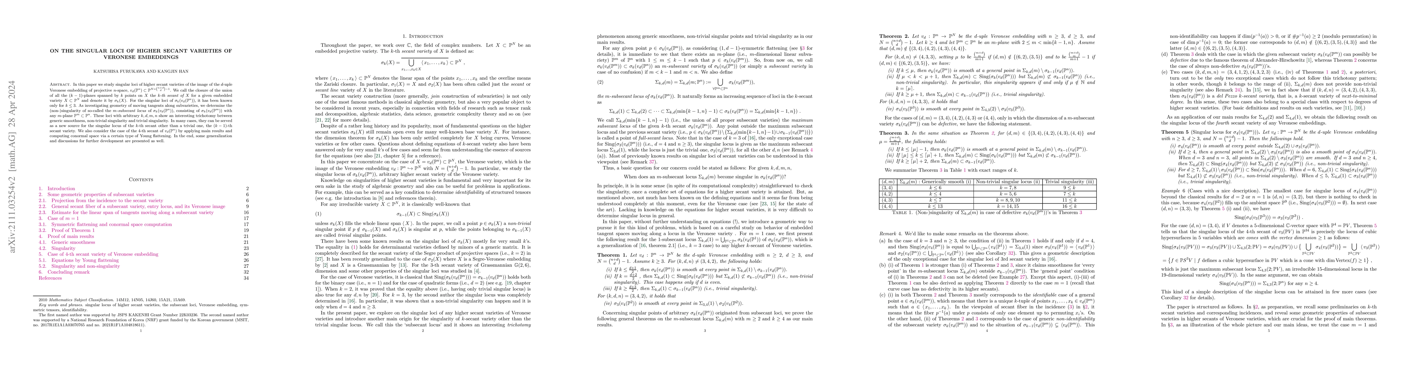 Thumbnail for On the singular loci of higher secant varieties of Veronese embeddings