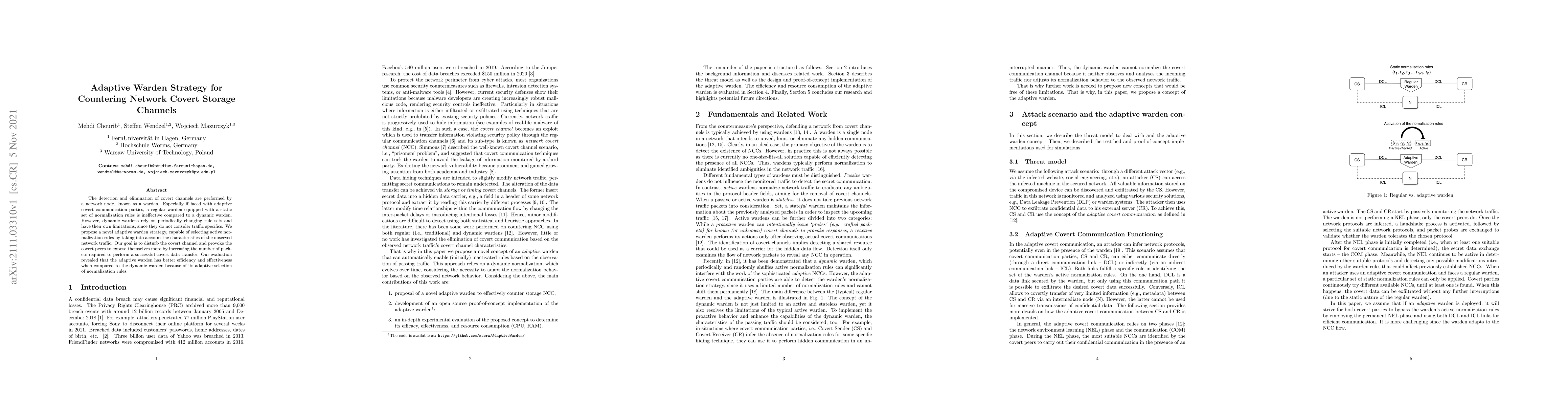Thumbnail for Adaptive Warden Strategy for Countering Network Covert Storage Channels