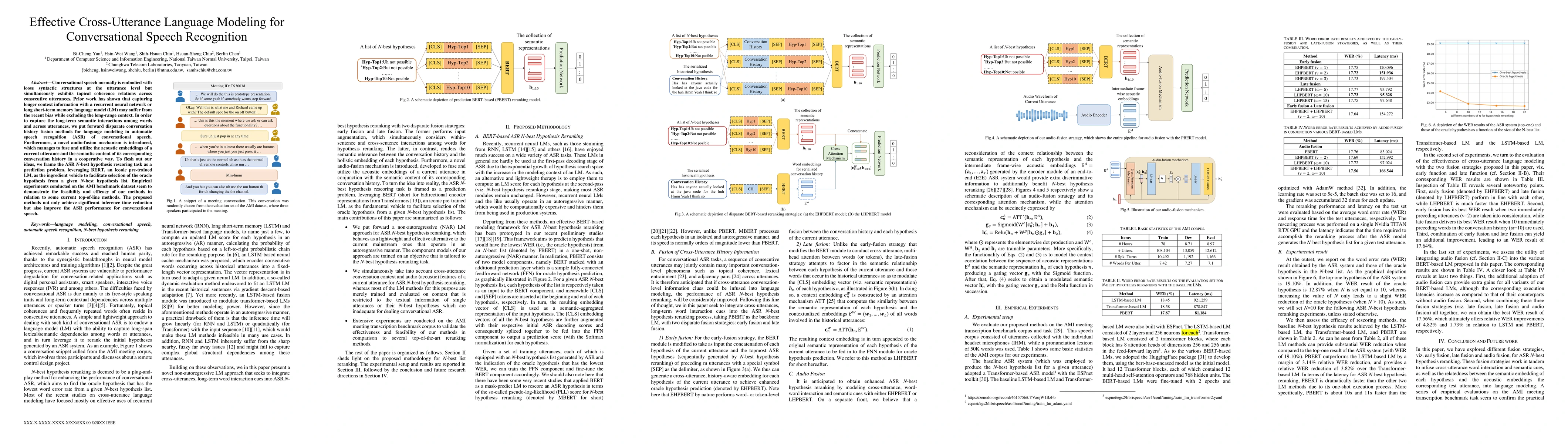 Thumbnail for Effective Cross-Utterance Language Modeling for Conversational Speech
  Recognition