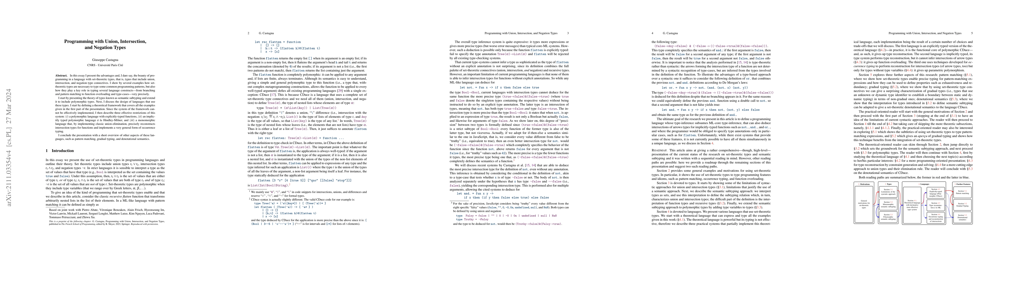 Thumbnail for Programming with union, intersection, and negation types