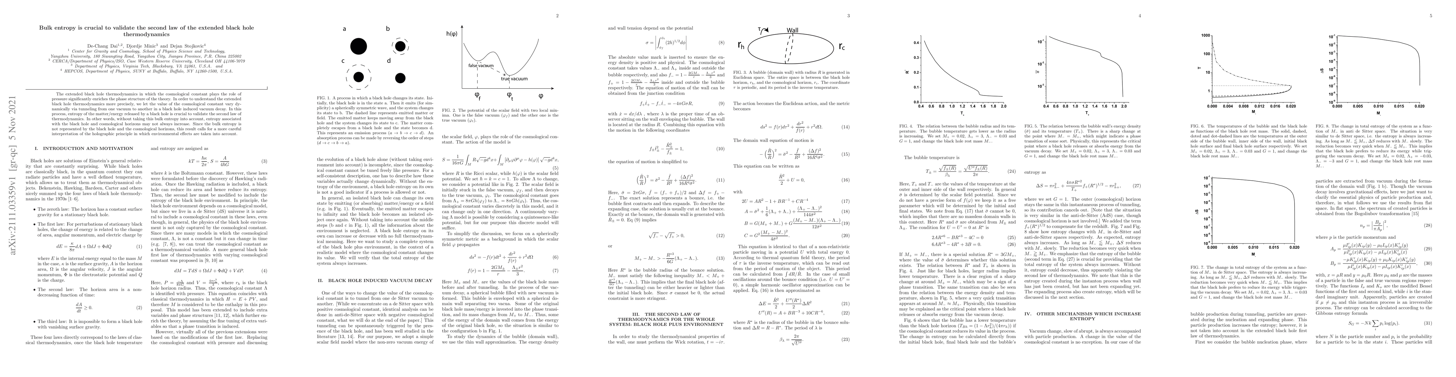 Thumbnail for Bulk entropy is crucial to validate the second law of the extended black
  hole thermodynamics