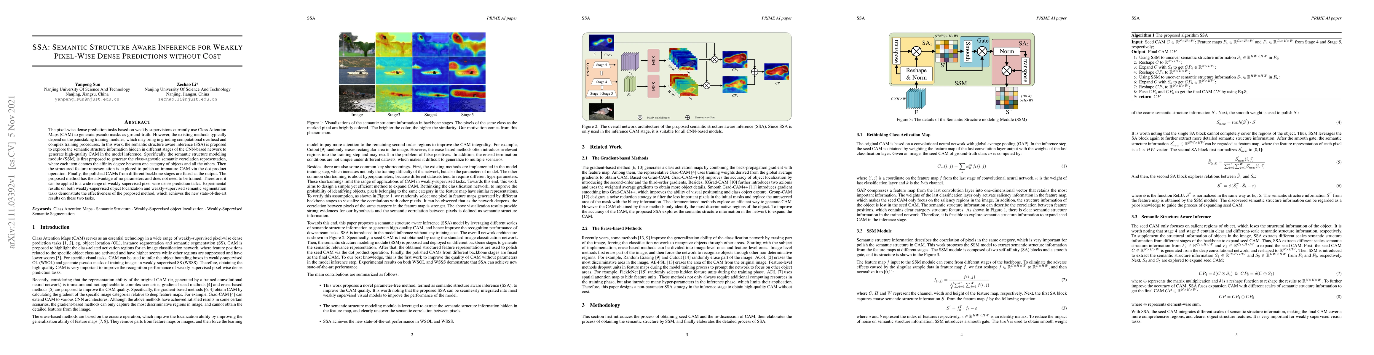 Thumbnail for SSA: Semantic Structure Aware Inference for Weakly Pixel-Wise Dense
  Predictions without Cost