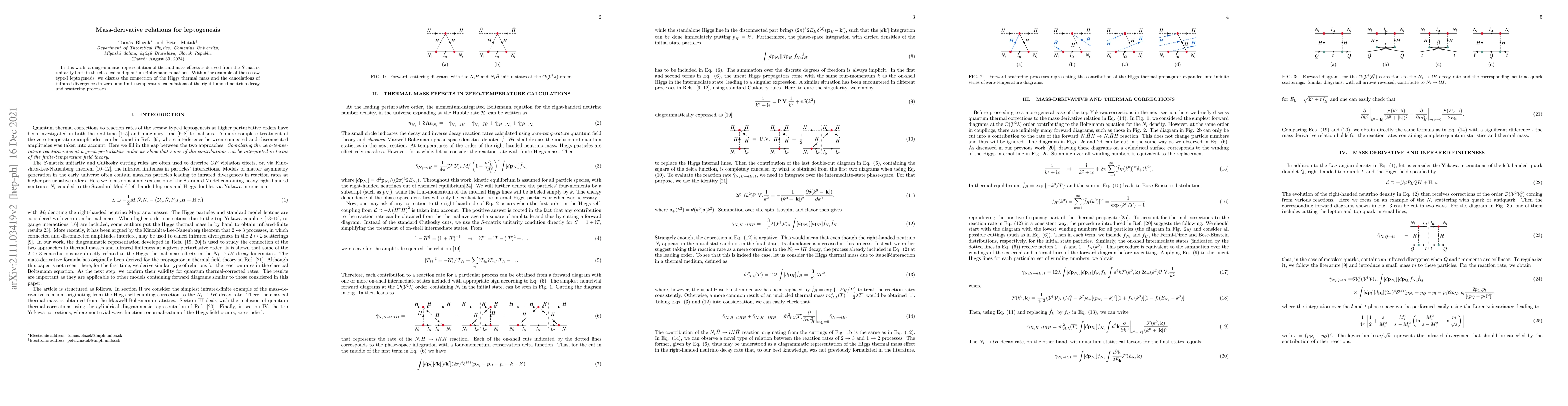 Thumbnail for Mass-derivative relations for leptogenesis