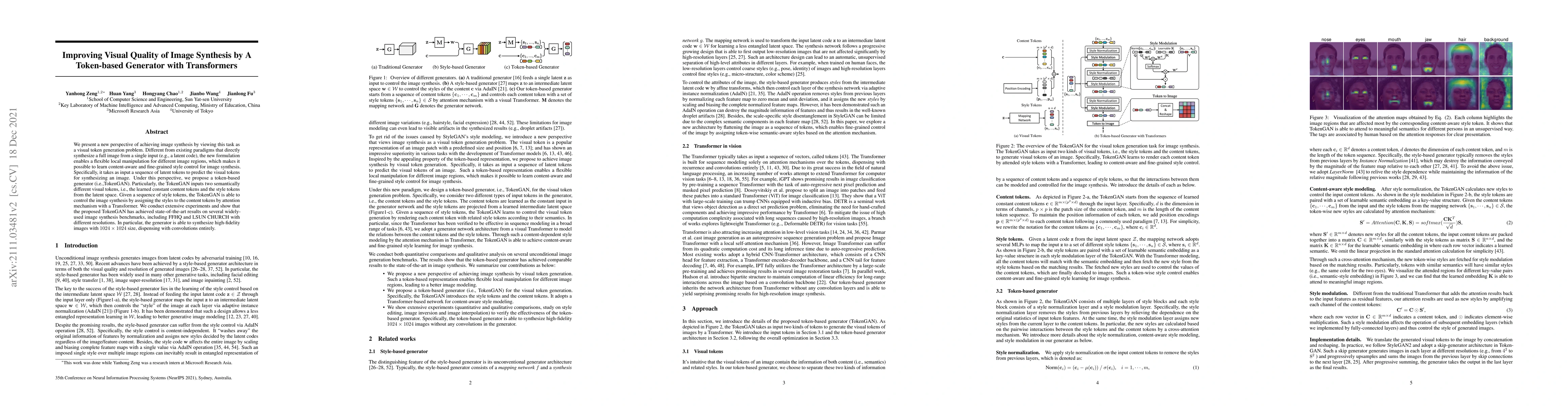 Thumbnail for Improving Visual Quality of Image Synthesis by A Token-based Generator
  with Transformers