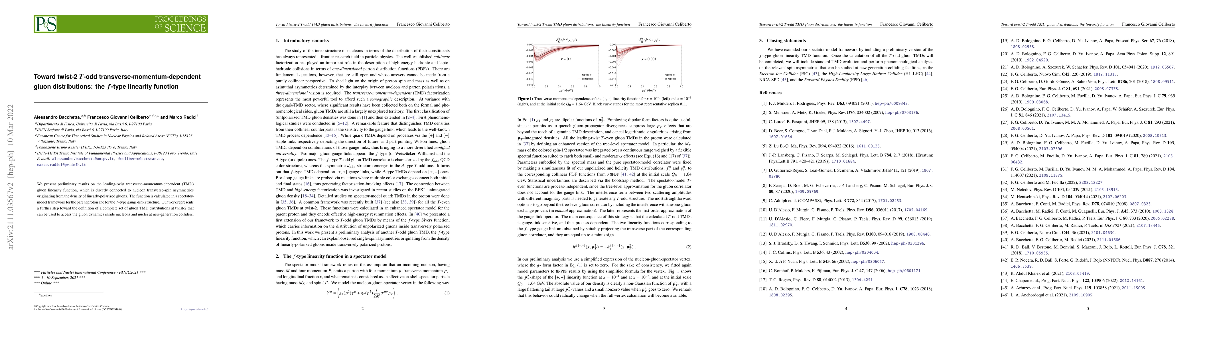 Thumbnail for Toward twist-2 $T$-odd transverse-momentum-dependent gluon
  distributions: the $f$-type linearity function