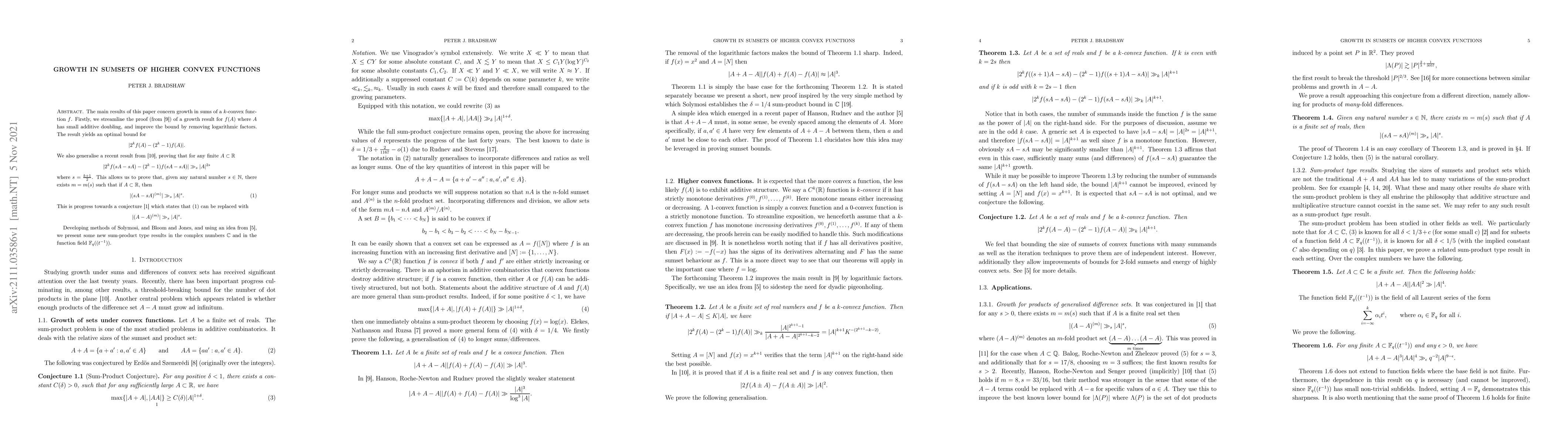 Thumbnail for Growth in Sumsets of Higher Convex Functions