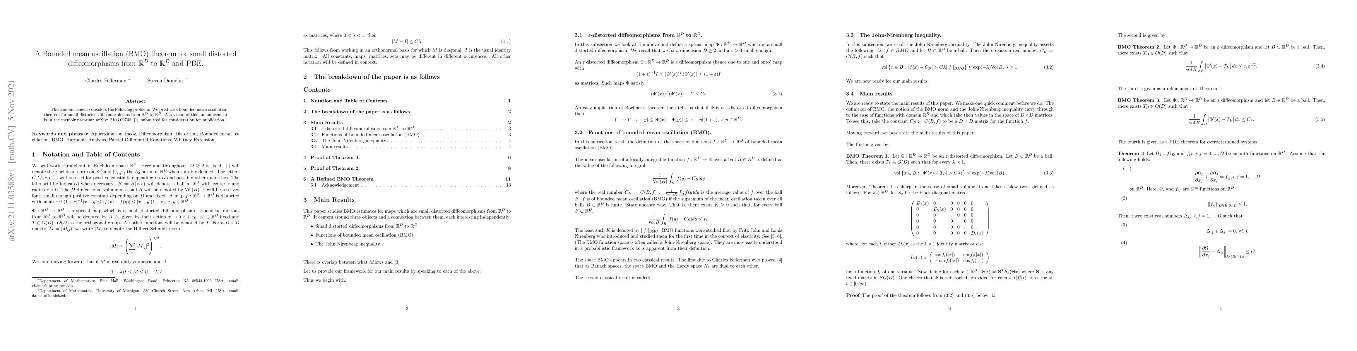 Thumbnail for A Bounded mean oscillation (BMO) theorem for small distorted
  diffeomorphisms from $\mathbb R^D$ to $\mathbb R^D$ and PDE