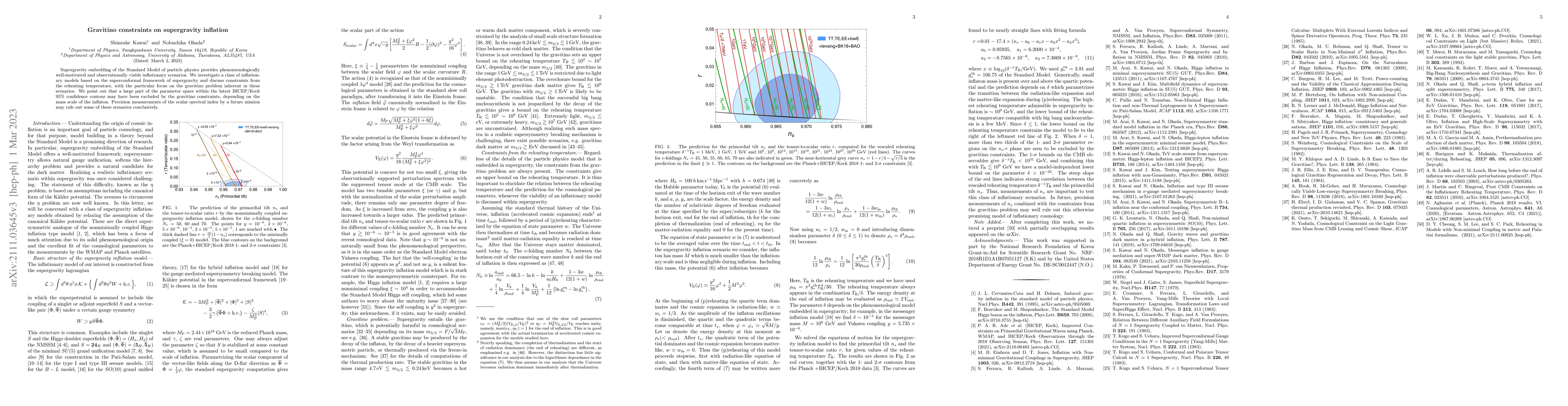 Thumbnail for Gravitino constraints on supergravity inflation