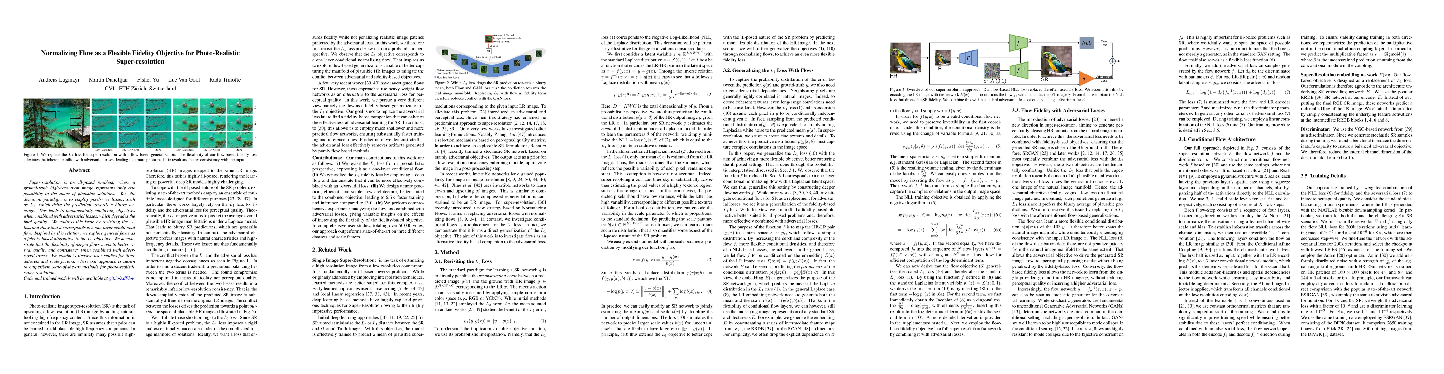 Thumbnail for Normalizing Flow as a Flexible Fidelity Objective for Photo-Realistic
  Super-resolution