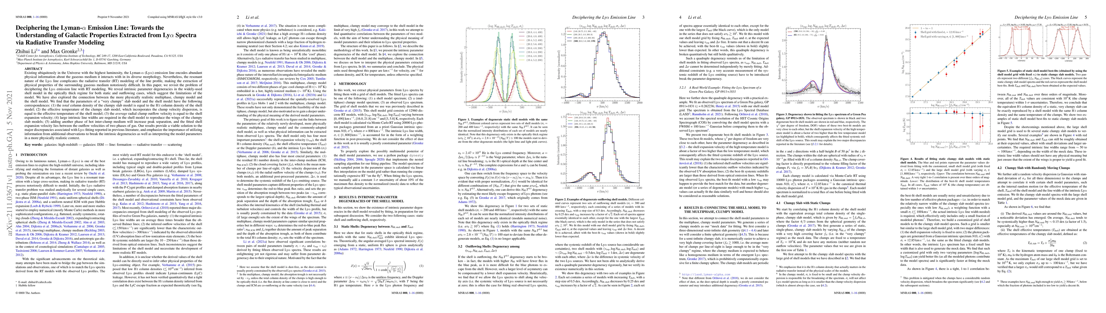 Thumbnail for Deciphering the Lyman-$\alpha$ Emission Line: Towards the Understanding
  of Galactic Properties Extracted from Ly$\alpha$ Spectra via Radiative
  Transfer Modeling