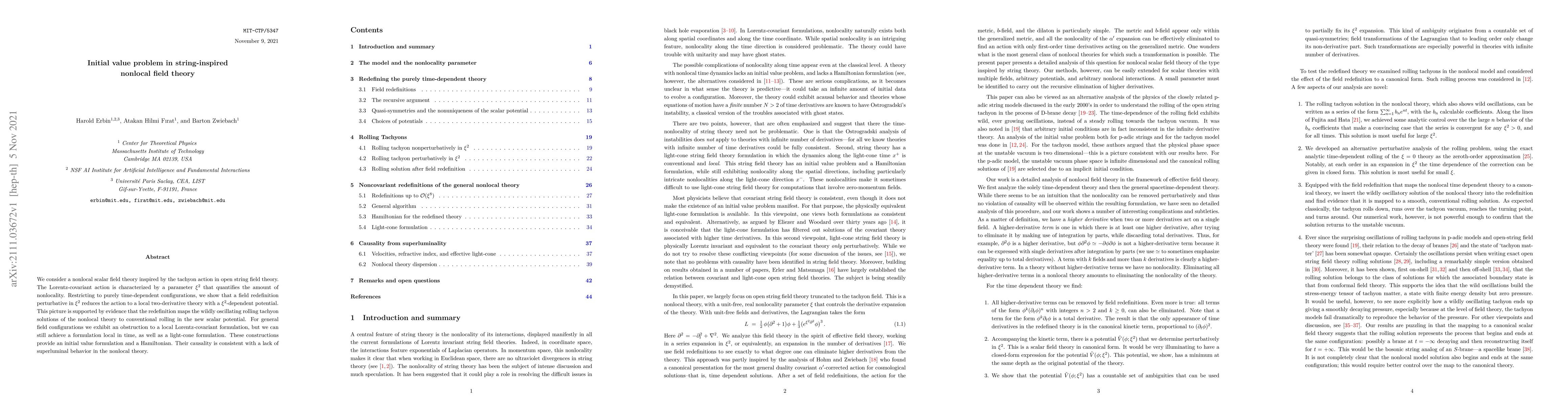 Thumbnail for Initial value problem in string-inspired nonlocal field theory