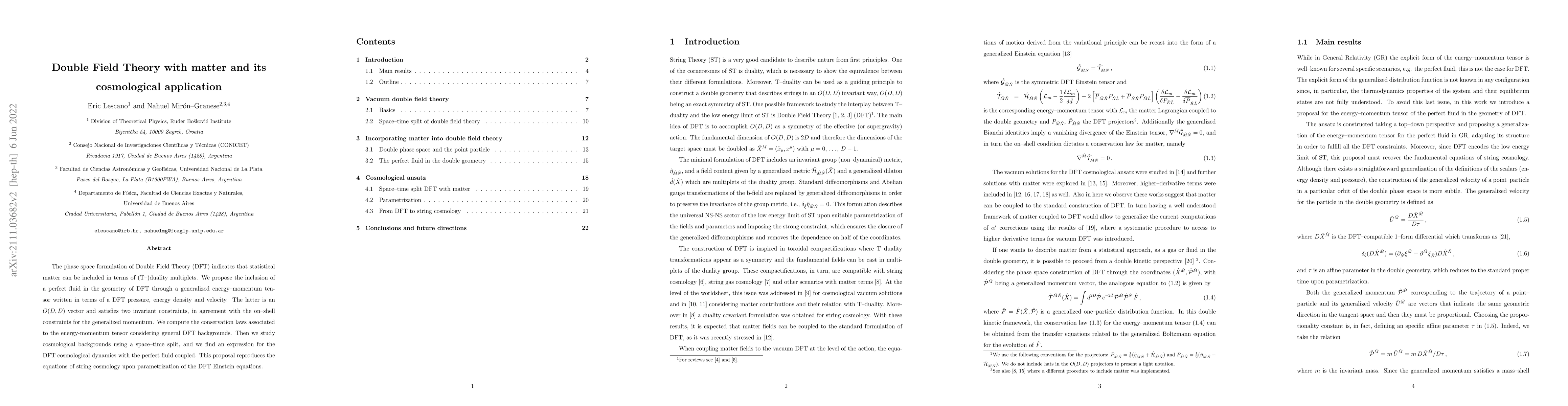 Thumbnail for Double Field Theory with matter and its cosmological application