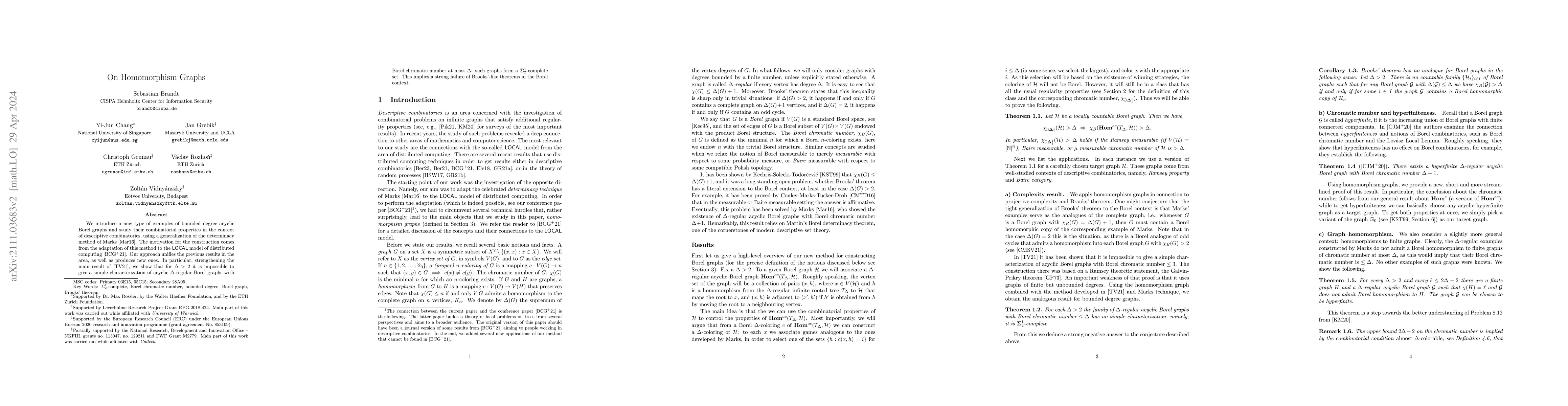 Thumbnail for On Homomorphism Graphs