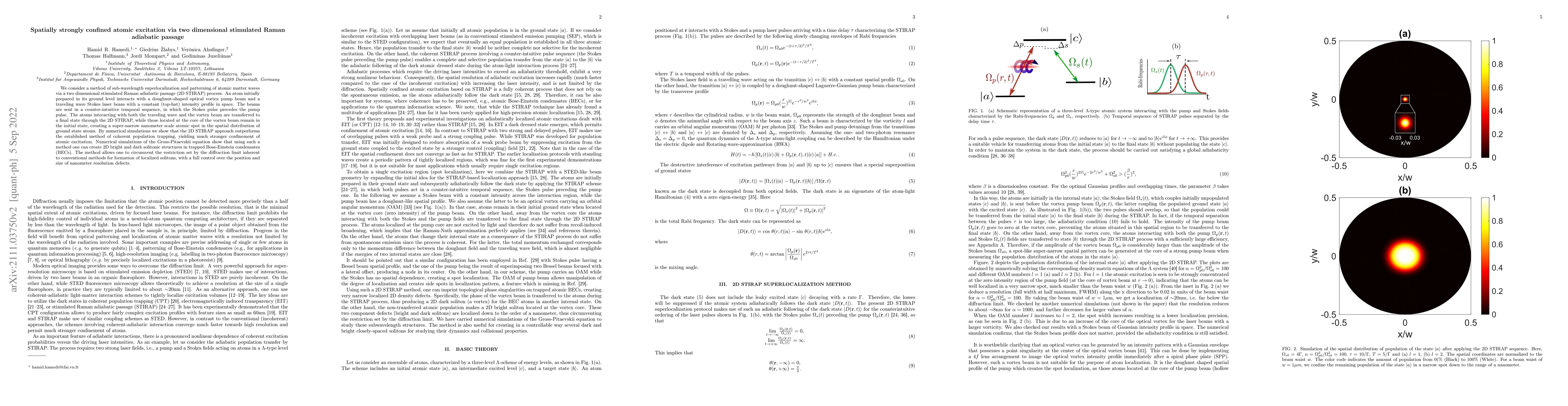 Thumbnail for Spatially strongly confined atomic excitation via two dimensional
  stimulated Raman adiabatic passage