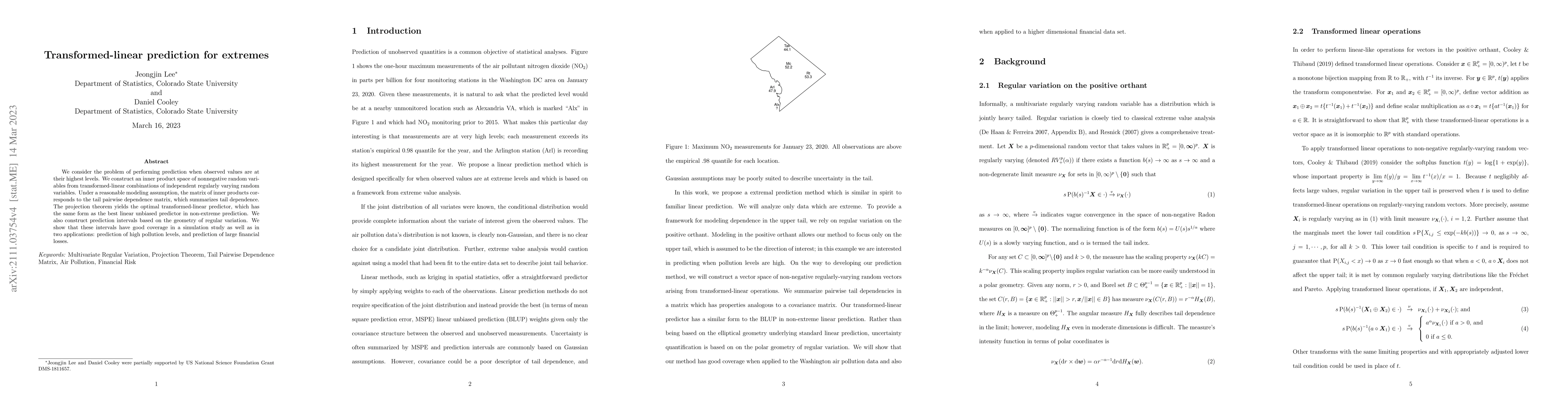 Thumbnail for Transformed-linear prediction for extremes