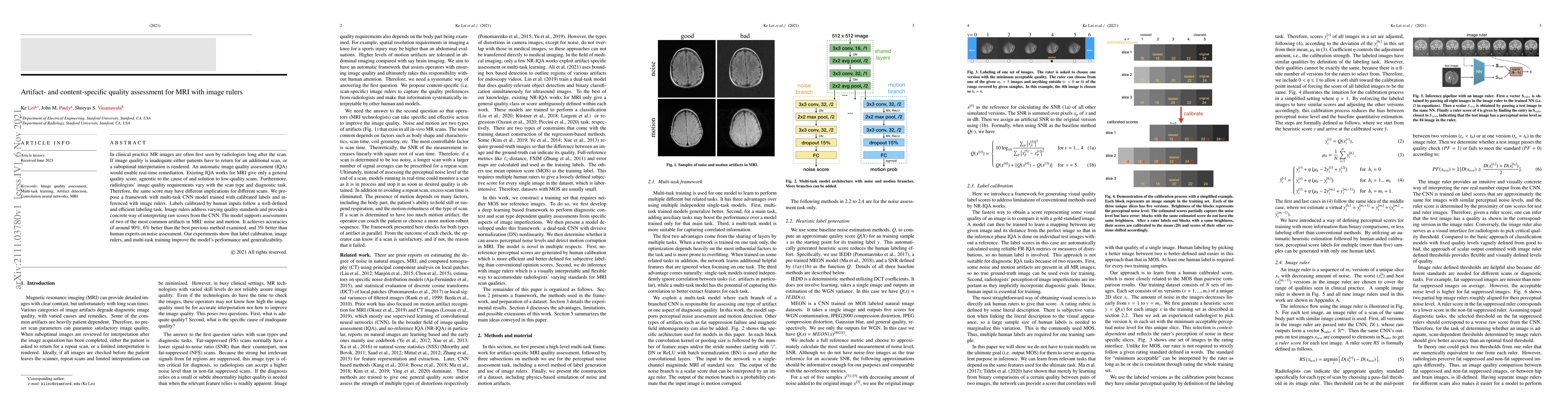 Thumbnail for Artifact- and content-specific quality assessment for MRI with image
  rulers