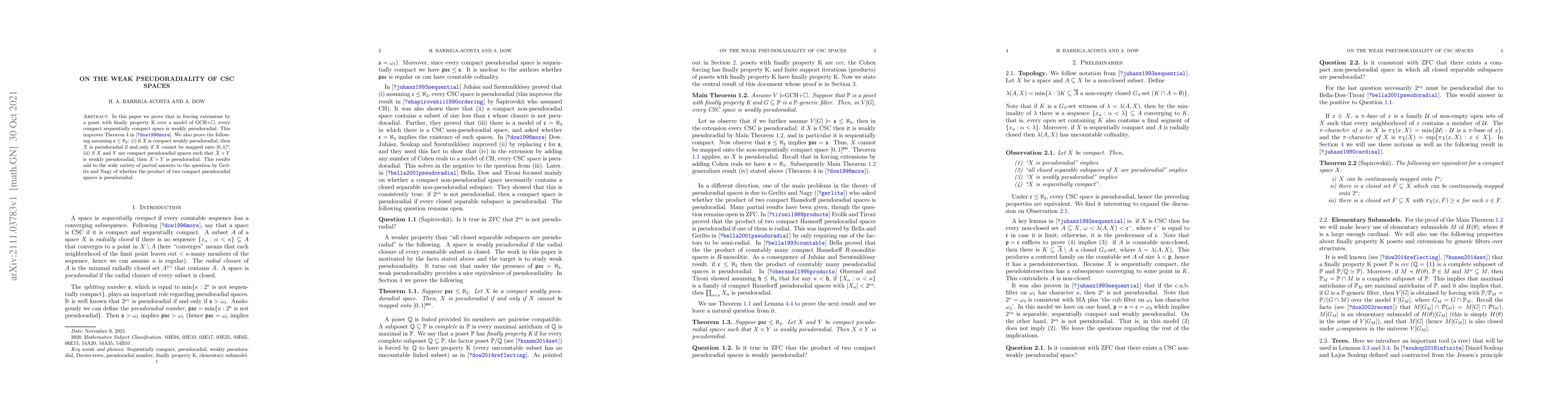 Thumbnail for On the weak pseudoradiality of CSC spaces