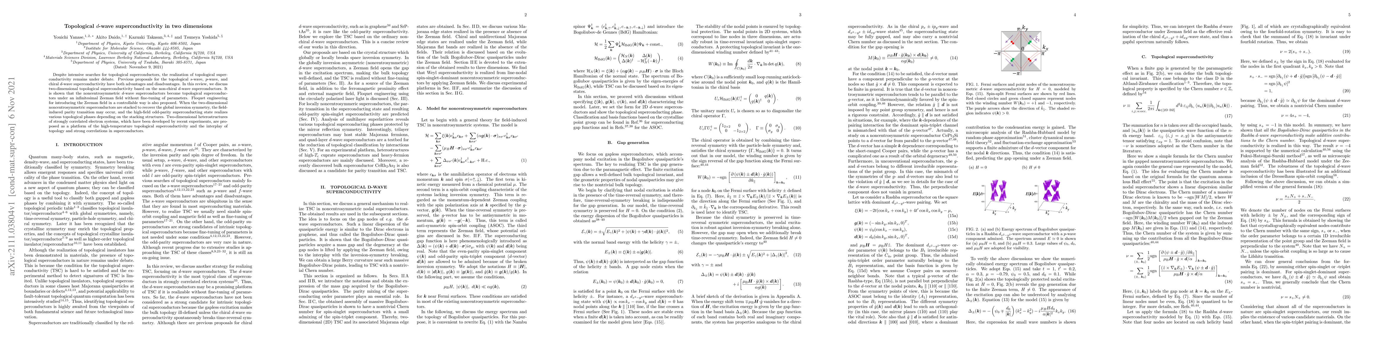 Thumbnail for Topological d-wave superconductivity in two dimensions