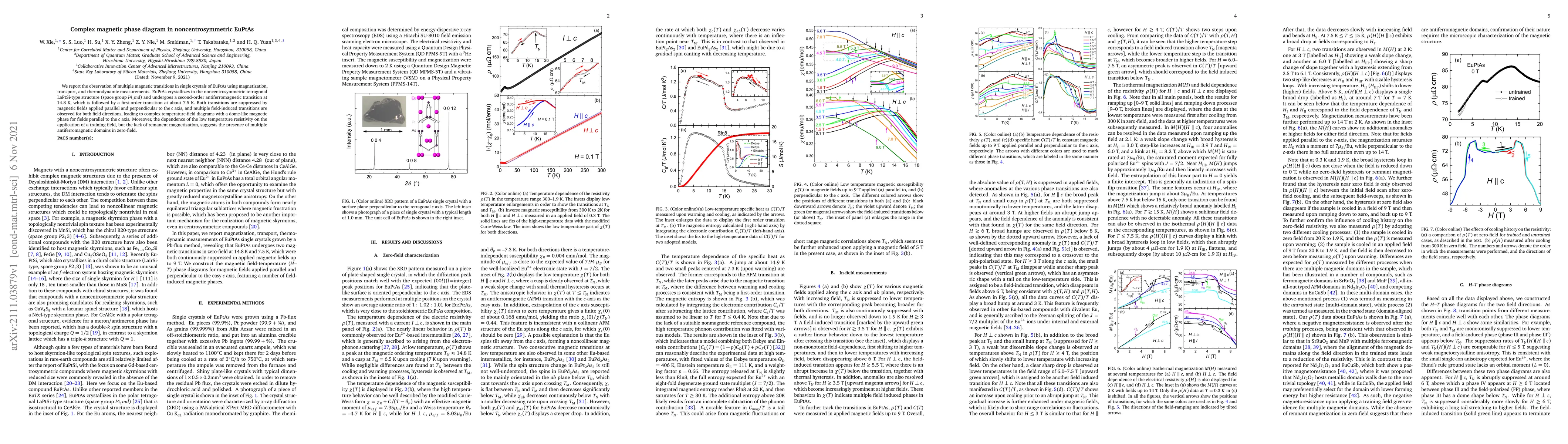 Thumbnail for Complex magnetic phase diagram in noncentrosymmetric EuPtAs