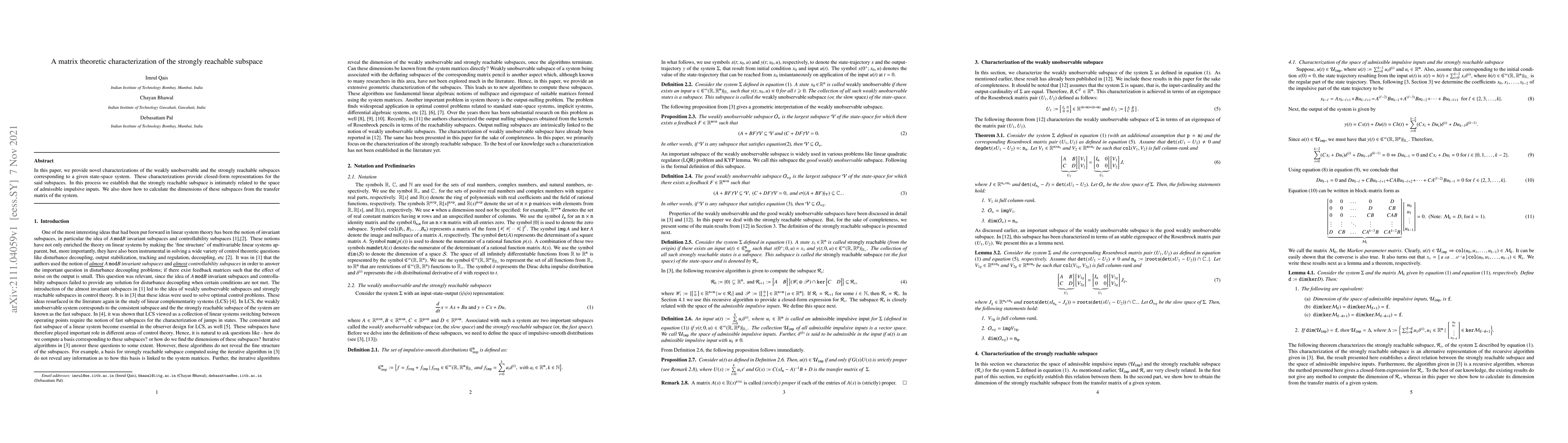 Thumbnail for A matrix theoretic characterization of the strongly reachable subspace