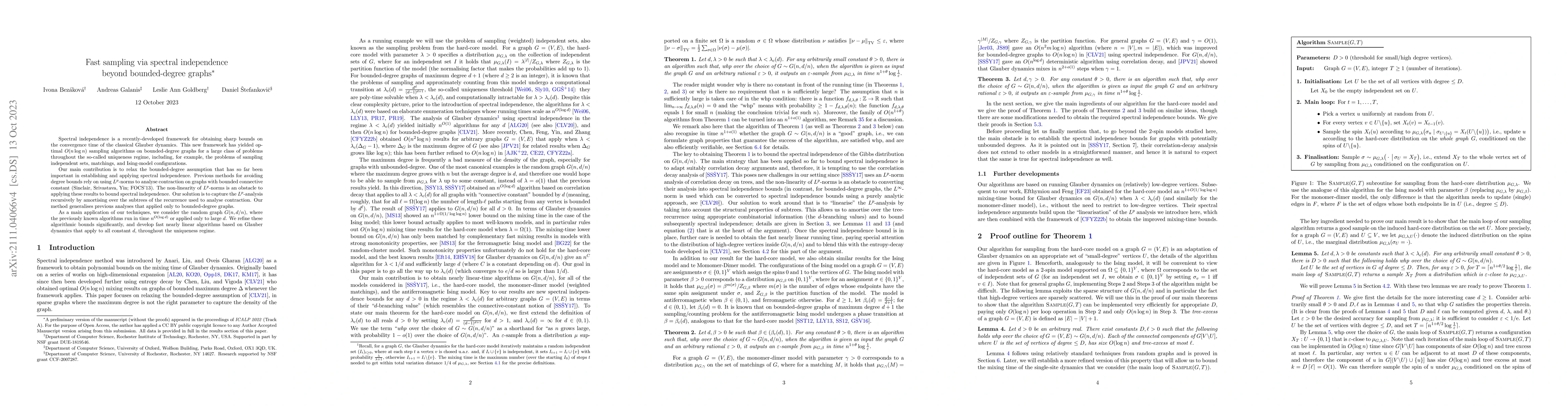 Thumbnail for Fast sampling via spectral independence beyond bounded-degree graphs