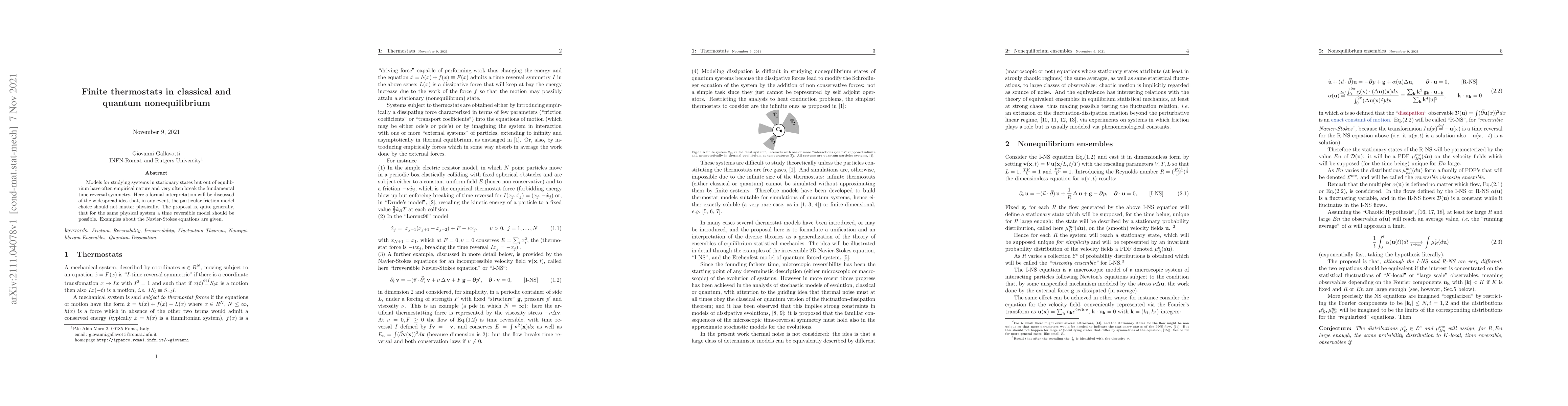 Thumbnail for Finite thermostats in classical and quantum nonequilibrium