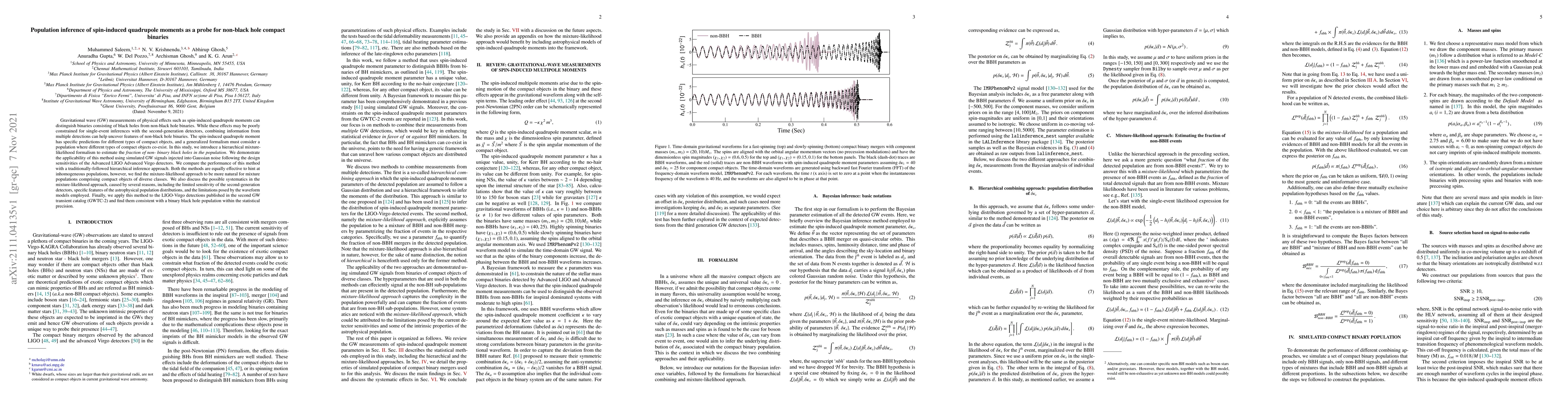 Thumbnail for Population inference of spin-induced quadrupole moments as a probe for
  non-black hole compact binaries
