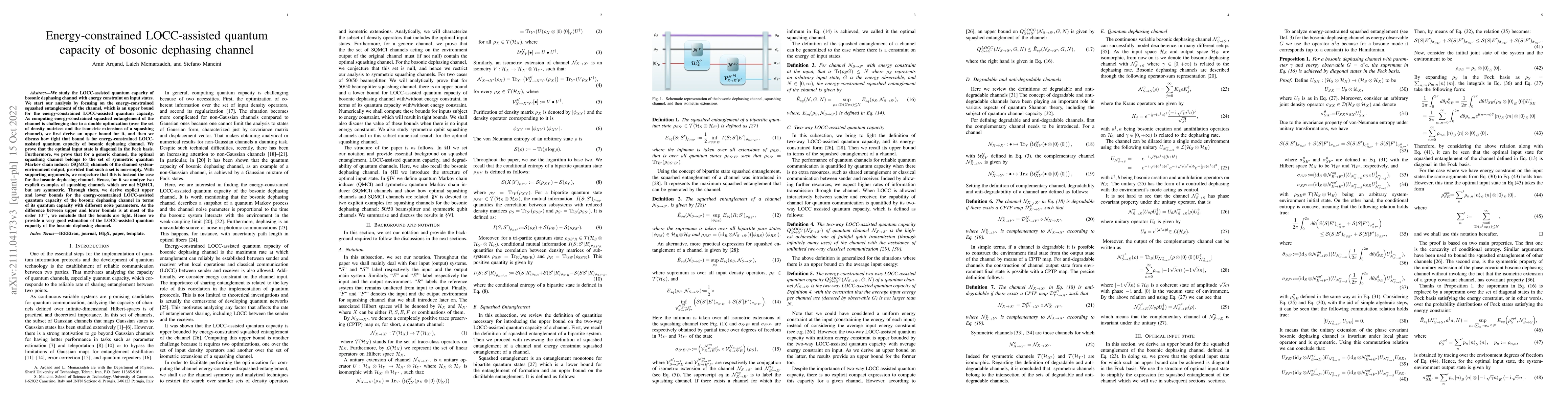 Thumbnail for Energy-constrained LOCC-assisted quantum capacity of bosonic dephasing
  channel