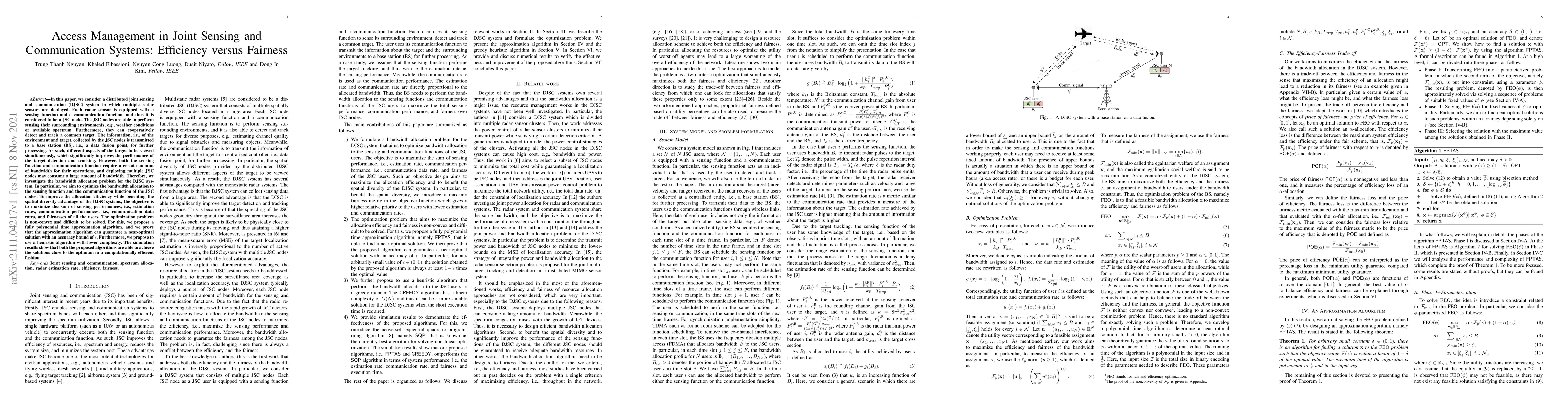 Thumbnail for Access Management in Joint Sensing and Communication Systems: Efficiency
  versus Fairness