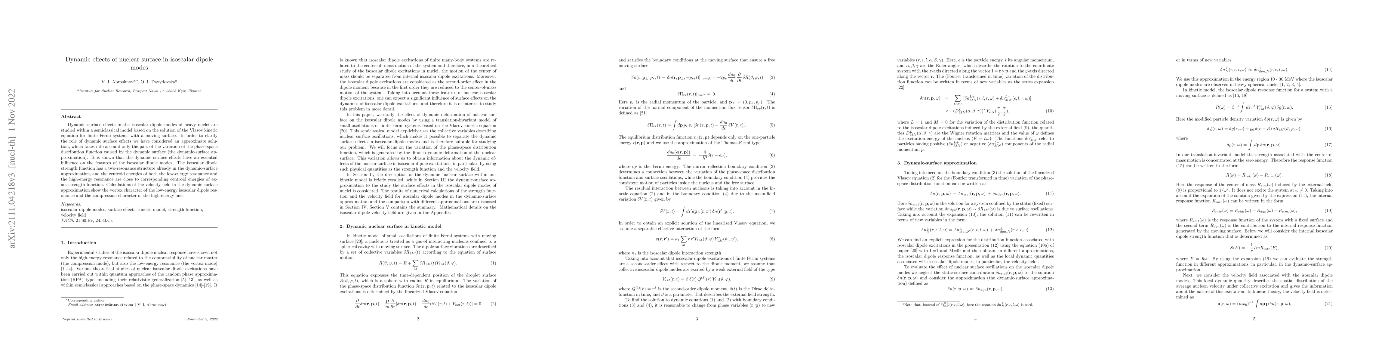 Thumbnail for Dynamic effects of nuclear surface in isoscalar dipole modes