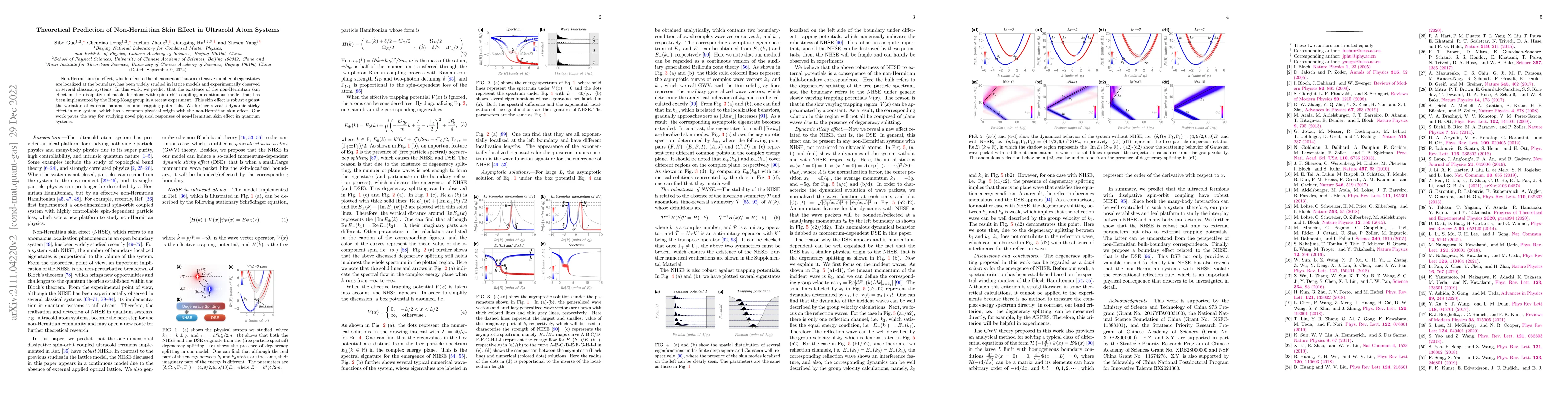 Thumbnail for Theoretical Prediction of Non-Hermitian Skin Effect in Ultracold Atom
  Systems