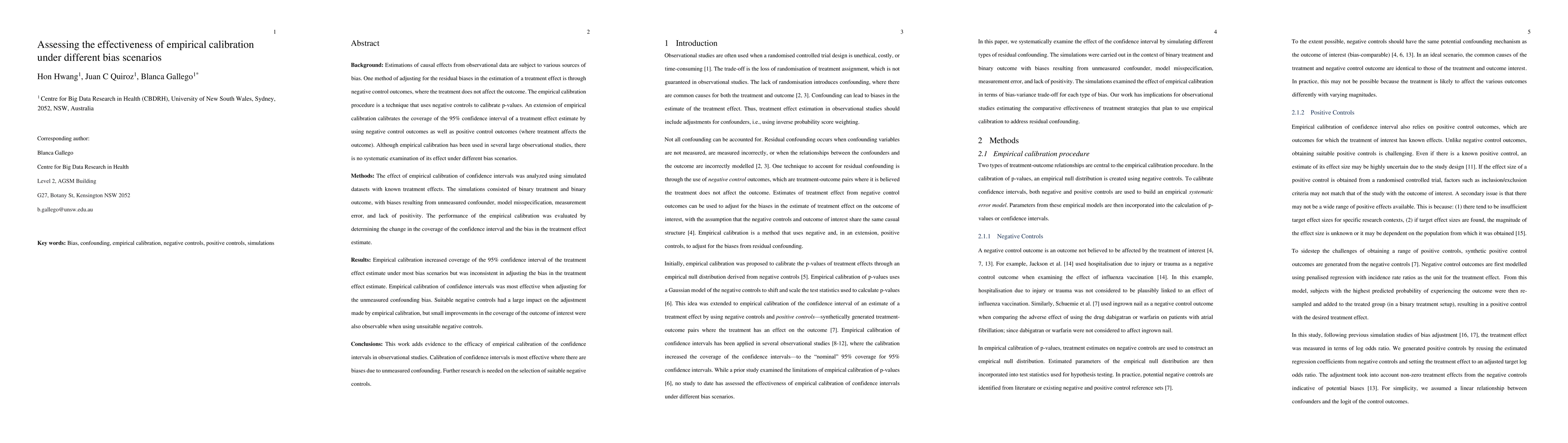 Thumbnail for Assessing the effectiveness of empirical calibration under different
  bias scenarios