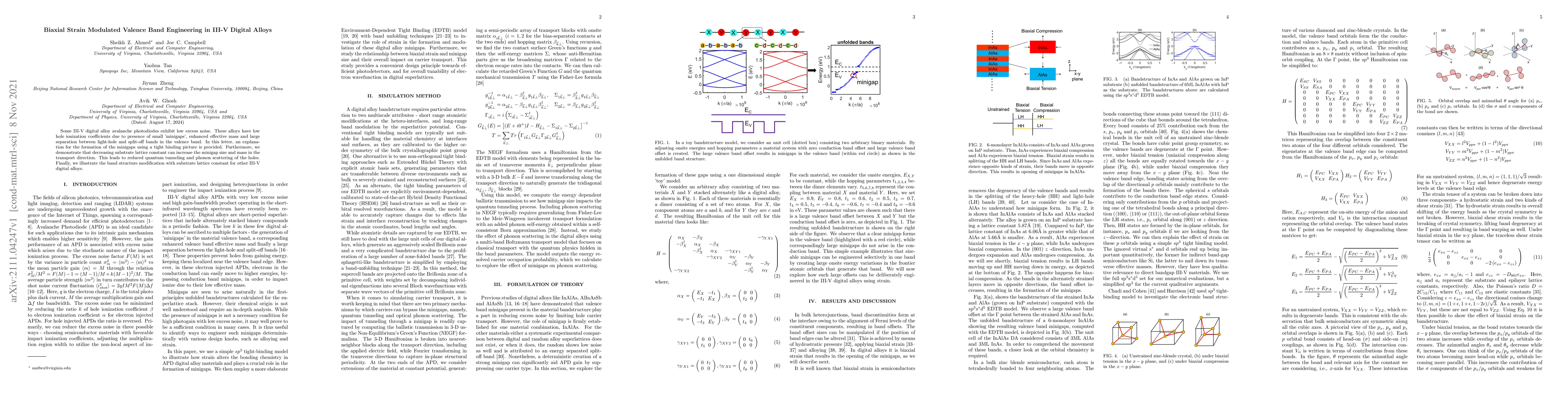 Thumbnail for Biaxial Strain Modulated Valence Band Engineering in III-V Digital
  Alloys