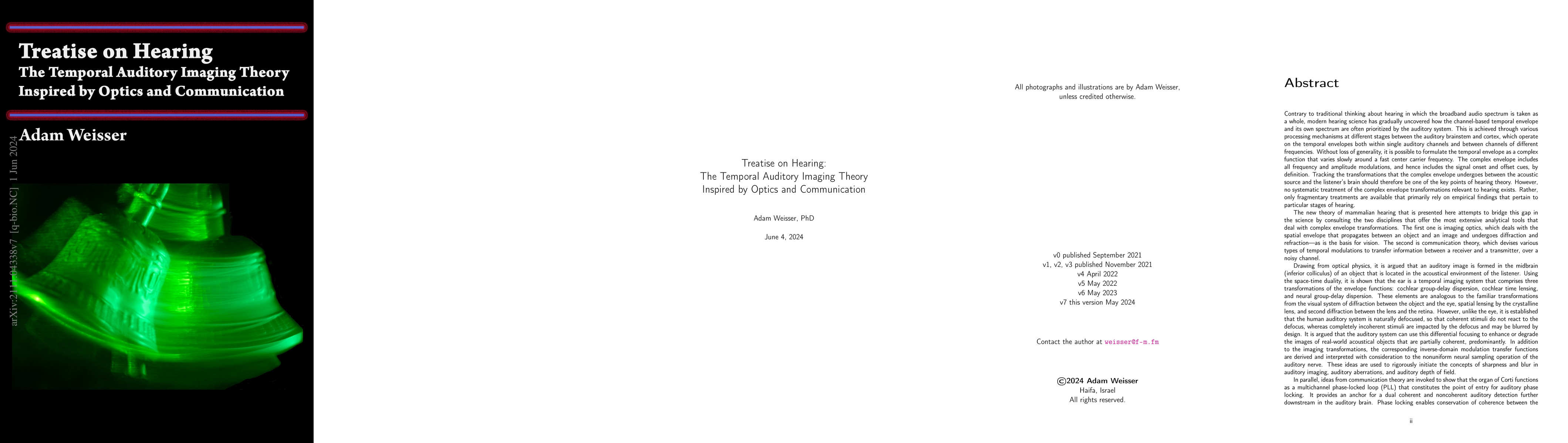 Thumbnail for Treatise on Hearing: The Temporal Auditory Imaging Theory Inspired by
  Optics and Communication