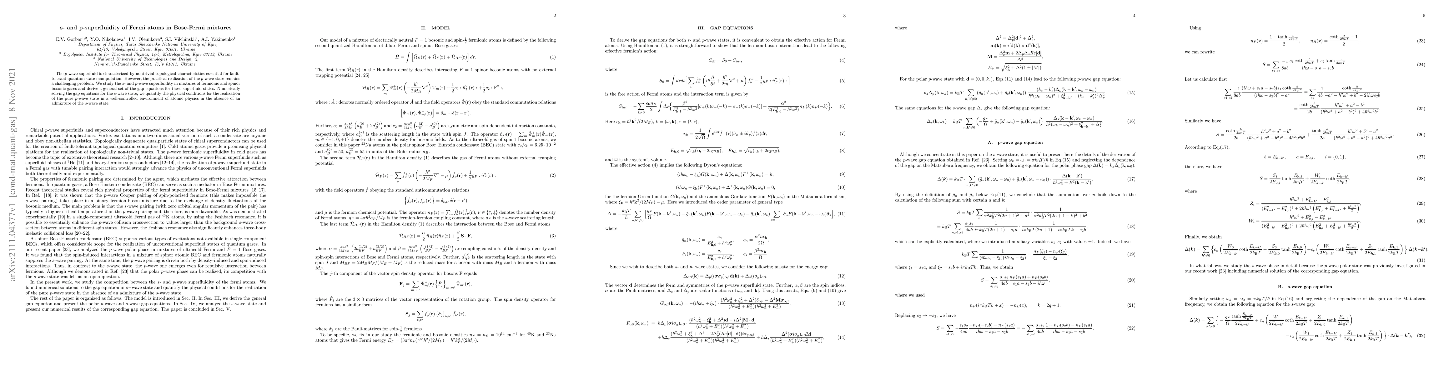 Thumbnail for s- and p-superfluidity of Fermi atoms in Bose-Fermi mixtures
