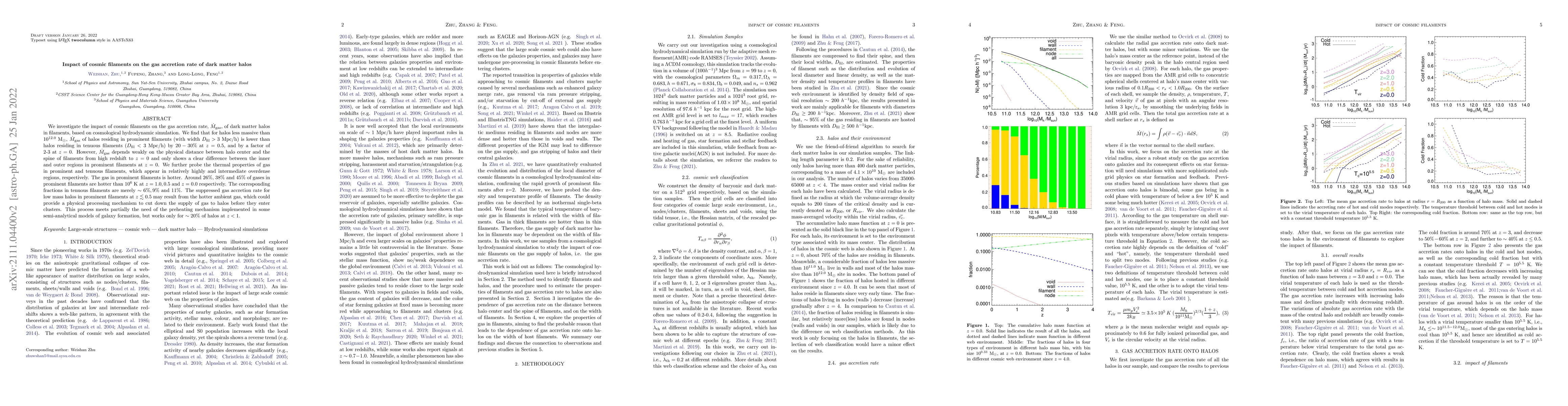 Thumbnail for Impact of cosmic filaments on the gas accretion rate of dark matter
  halos