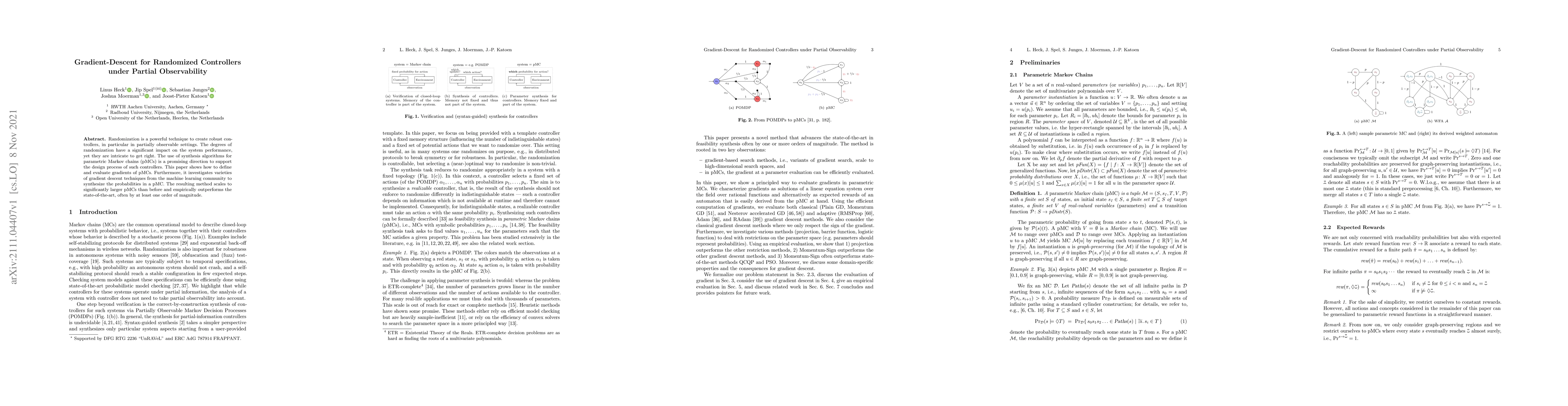 Thumbnail for Gradient-Descent for Randomized Controllers under Partial Observability