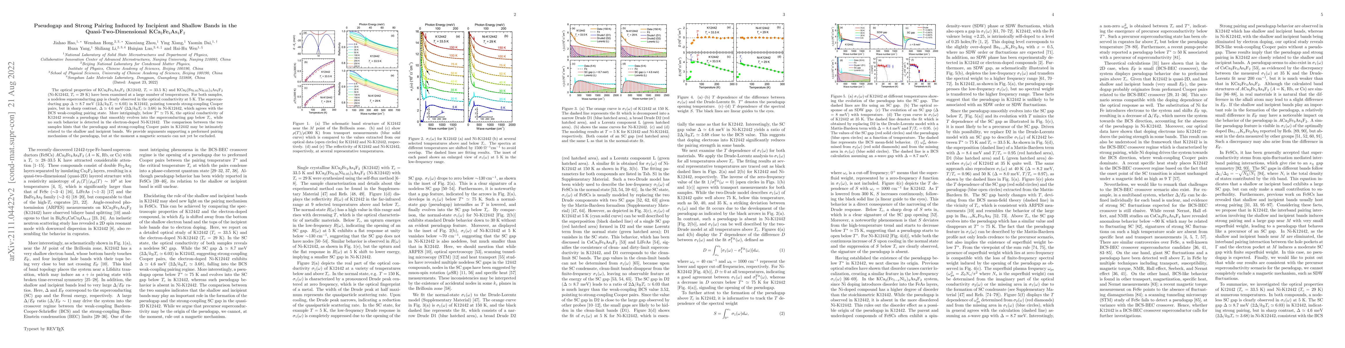 Thumbnail for Pseudogap and Strong Pairing Induced by Incipient and Shallow Bands in
  the Quasi-Two-Dimensional KCa$_{2}$Fe$_{4}$As$_{4}$F$_{2}$