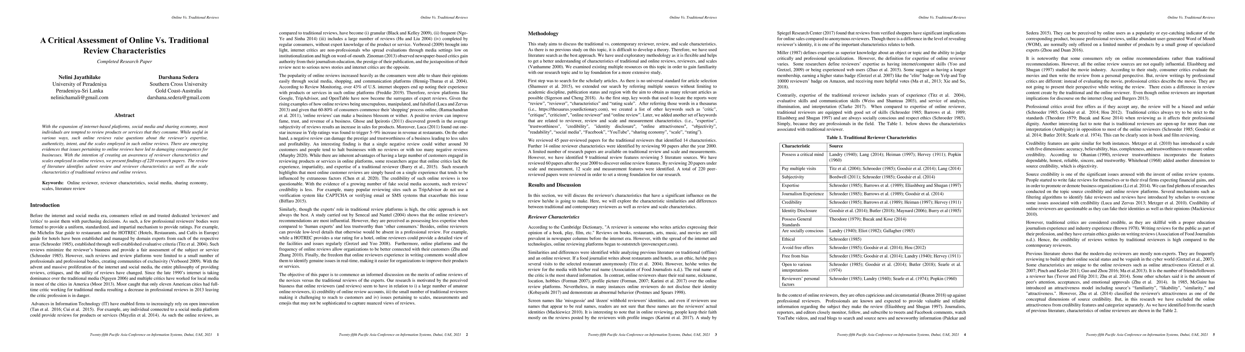 Thumbnail for A Critical Assessment of Online Vs Traditional Review Characteristics