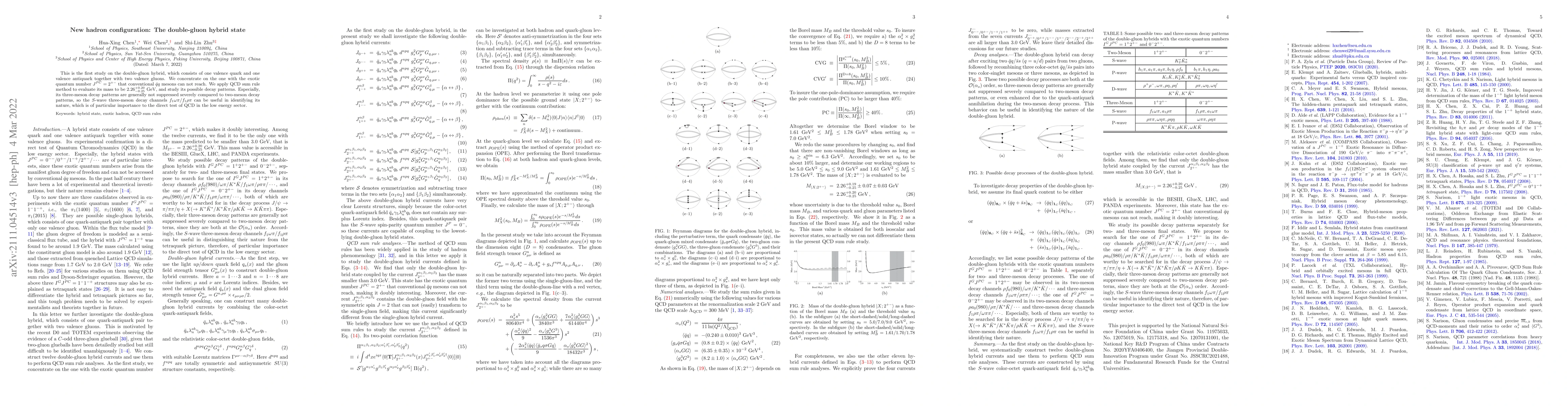 Thumbnail for New hadron configuration: The double-gluon hybrid state