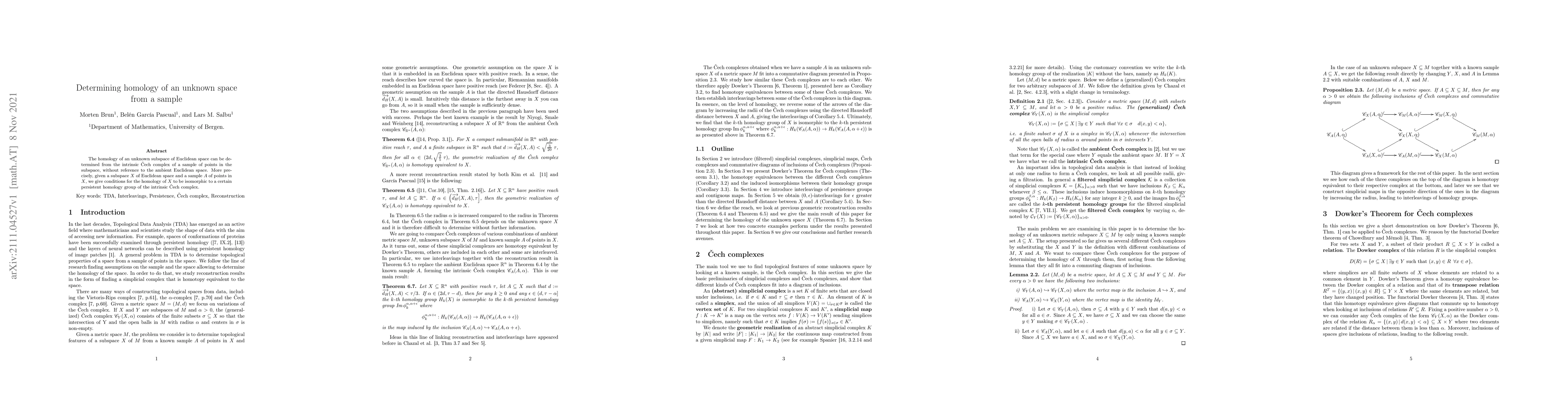 Thumbnail for Determining homology of an unknown space from a sample