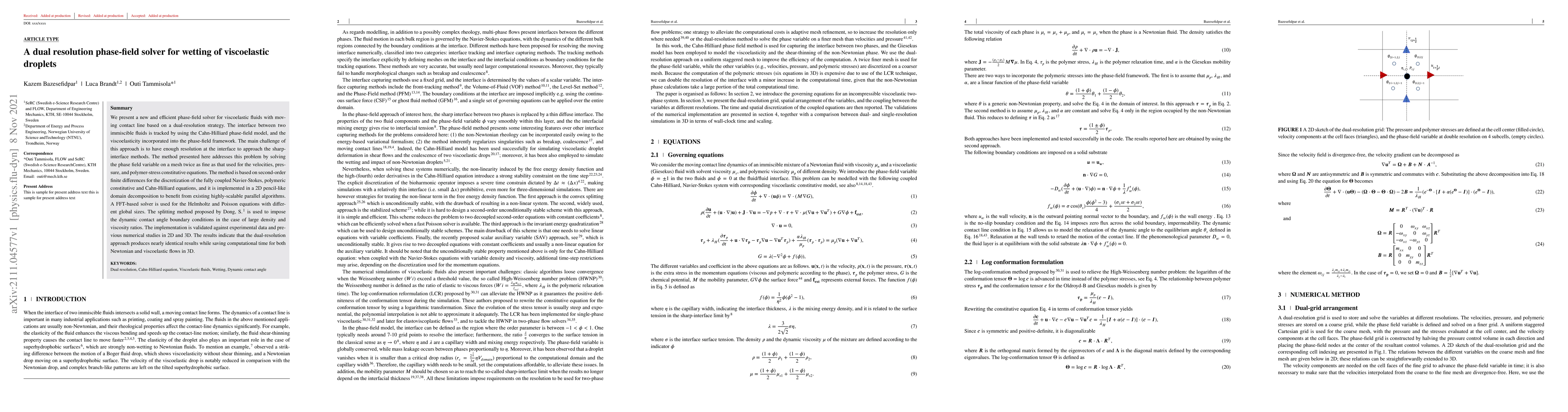 Thumbnail for A dual resolution phase-field solver for wetting of viscoelastic
  droplets